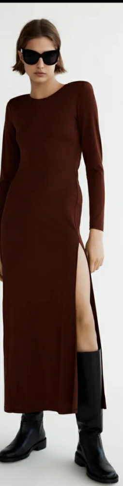 Zara maxi dress with shoulder pads - Picture 7 of 9
